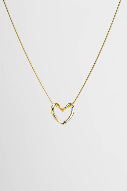 Kai Gold Color Tarnish Resistant Steel Heart Necklace