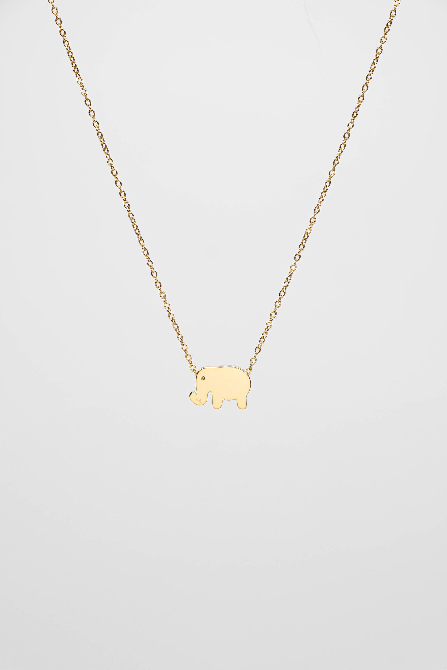 Blair Gold Color Tarnish Resistant Steel Elephant Necklace