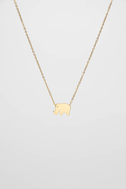 Blair Gold Color Tarnish Resistant Steel Elephant Necklace