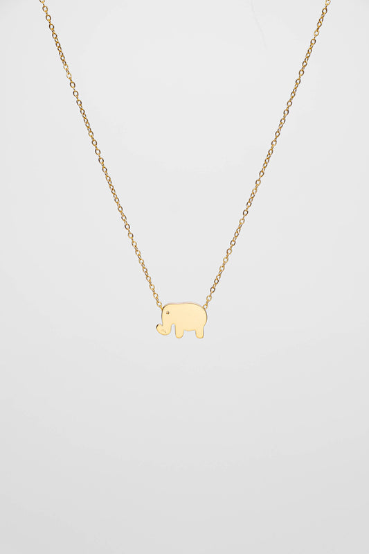 Blair Gold Color Tarnish Resistant Steel Elephant Necklace